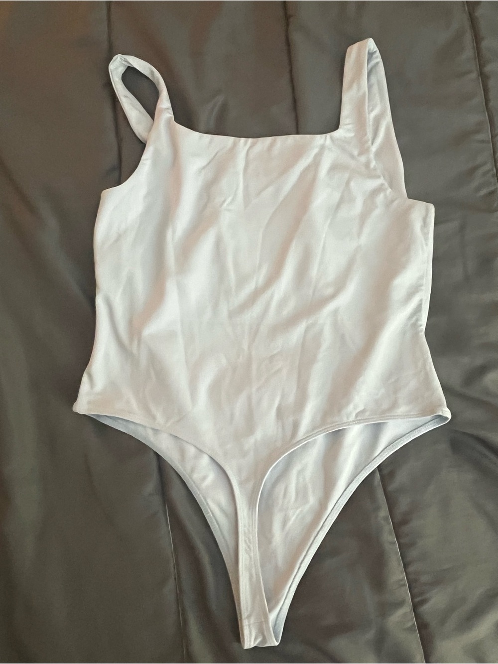 Babaton Blue Square-Neck Bodysuit Size 1X